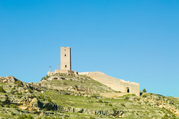 Fototapeta na wymiar Medieval castle in Alarcón, Cuenca