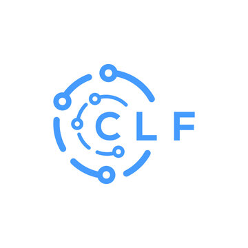 CLF technology letter logo design on white  background. CLF creative initials technology letter logo concept. CLF technology letter design.
