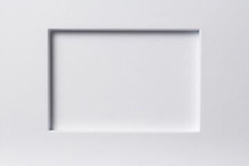 中央が凹んだ白いボードの背景素材