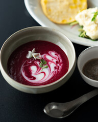 High angle view of food