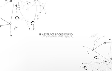 Technology connection pattern white vector background