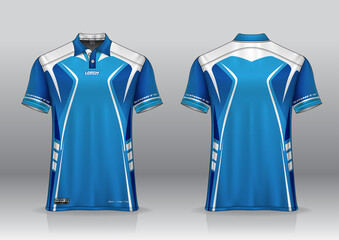 T-shirt polo sport design  badminton golf jersey mockup for uniform template