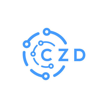 CZD technology letter logo design on white  background. CZD creative initials technology letter logo concept. CZD technology letter design.