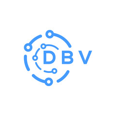 DBV technology letter logo design on white  background. DBV creative initials technology letter logo concept. DBV technology letter design.