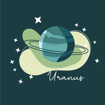 Cute Style Illustration Of Outerspace Galaxy Planets