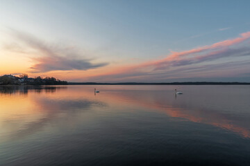 Early spring morning in the city of Sebezh