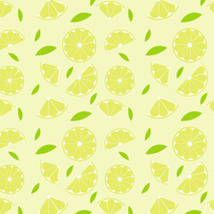 Summer pattern seamless, lemons, citruses for texlite, background, vector, illustration