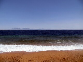 red sea beach and sea view
