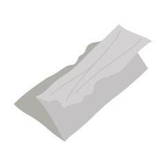 sheet of crumpled paper, Garbage recycle bin. Vector illustration of trash container classification. Cartoon plastic, glass, metal, organic, paper trash for dustbins isolated on white