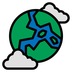 earth line icon