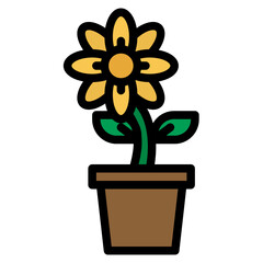 flower line icon