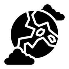 earth glyph icon