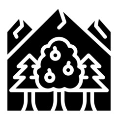 forest glyph icon