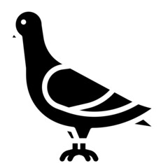 pigeon glyph icon