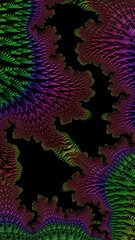 Artistic and imaginative digitally designed abstract 3D fractal background