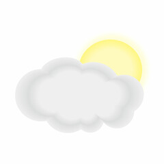 Obraz premium cloudy sunny weather illustration