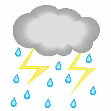 thunderstorm day weather illustration