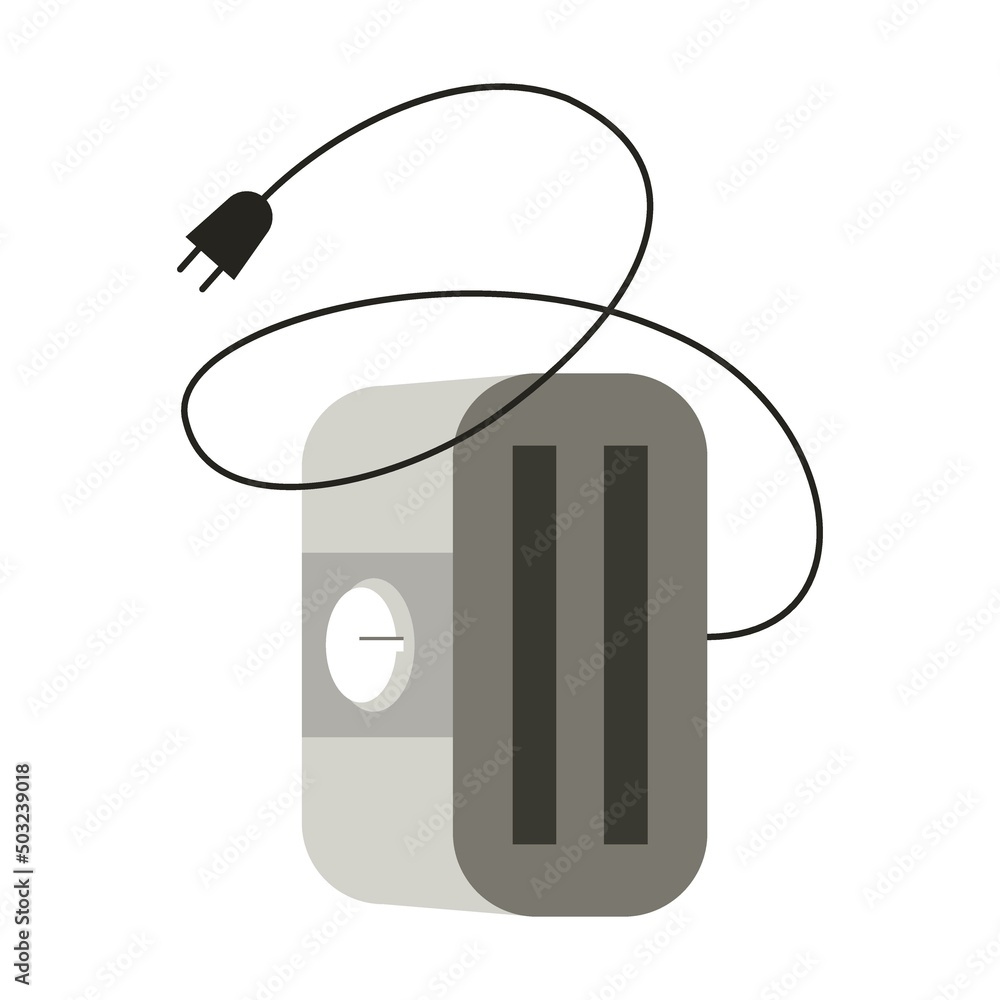 Aufkleber rusty toaster. garbage recycle bin. vector illustration of trash container classification. cartoon p
