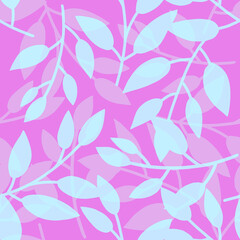 Fototapeta na wymiar Cute delicate light pink abstract modest twigs layered seamless pattern
