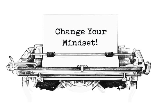 Change Your Mindset printed on an old typewriter.