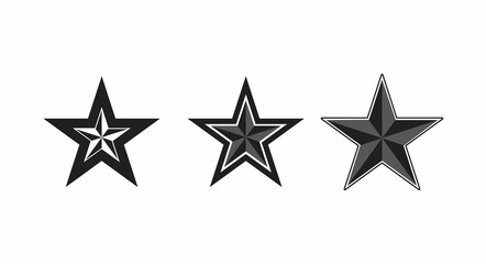 Star icons. Vector symbols star isolated on white background. Dallas Star. Design template.