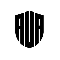 AWA letter logo design. AWA modern letter logo with black background. AWA creative  letter logo. simple and modern letter logo. vector logo modern alphabet font overlap style. Initial letters AWA   - obrazy, fototapety, plakaty