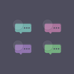 Fototapeta premium Subdued vintage colors combined with trendy glass morphism. Volumetric supply and colors to choose from.