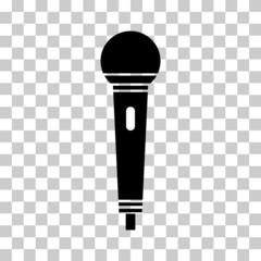 Microphone icon, audio speech symbol, record concert sign, web button design, karaoke flat speak