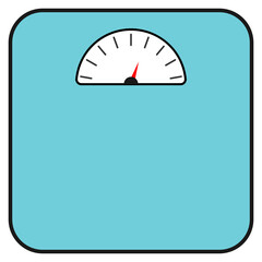 Weight scale icon, healthy diet body symbol, loss calorie measure vector illustration
