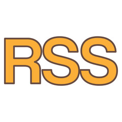 Sign Rich Site Summary flat vector icons for social media marketing business and technologies 