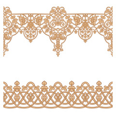 Byzantine traditional historical floral motifs, pattern. Clip art, set of elements for design Vector illustration. © Elen  Lane