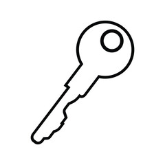Key icon . Lock or unlock sign on white backround. Vector illustration