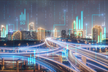 Three dimensional traffic picture of the concept of science and Technology City
