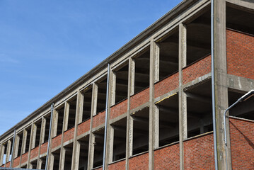 Den Helder, Nederlamd, March 2022. Old factory hall at Willemsoord shipyard in Den Helder.