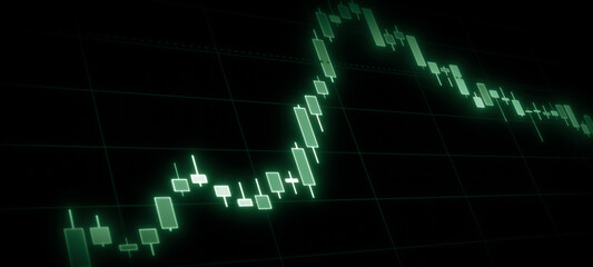 株式　市場　グラフ　チャート　ローソク足　FX　経済　投資　投機　デジタル
