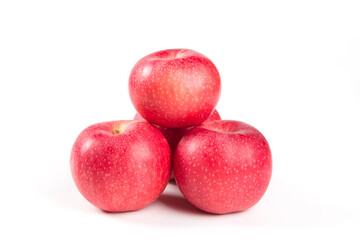 red apples isolated on white background
