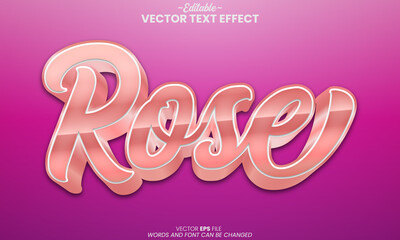 Luxury Rose gold color Rose text effects