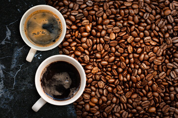 Cup of coffee on table wooden table