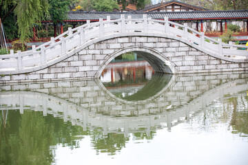Bridge building architectural style roof garden
