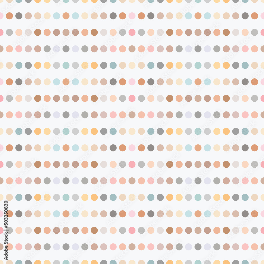 Poster abstract pastel pattern with colorful dots, seamless vector repeat