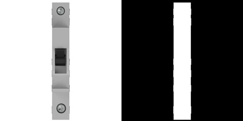 3D rendering illustration of an electrical automatic switch