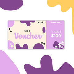  Gift voucher. Coupon template
