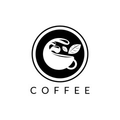 Coffee circle Logo Template Design Vector