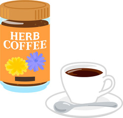 ビン入りのハーブコーヒー