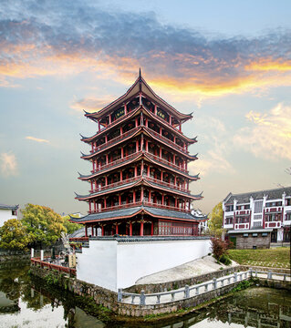Anhui hefei sanhe quintessence of ancient Tower buildings