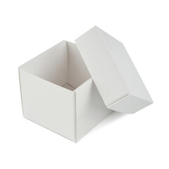 blank packaging white cardboard box for product design mockup isolated on white background with clipping white box container. template blank package.
