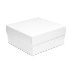 blank packaging white cardboard box for product design mockup isolated on white background with clipping white box container. template blank package.