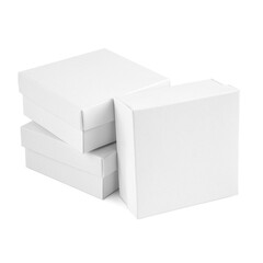 blank packaging white cardboard box for product design mockup isolated on white background with clipping white box container. template blank package.