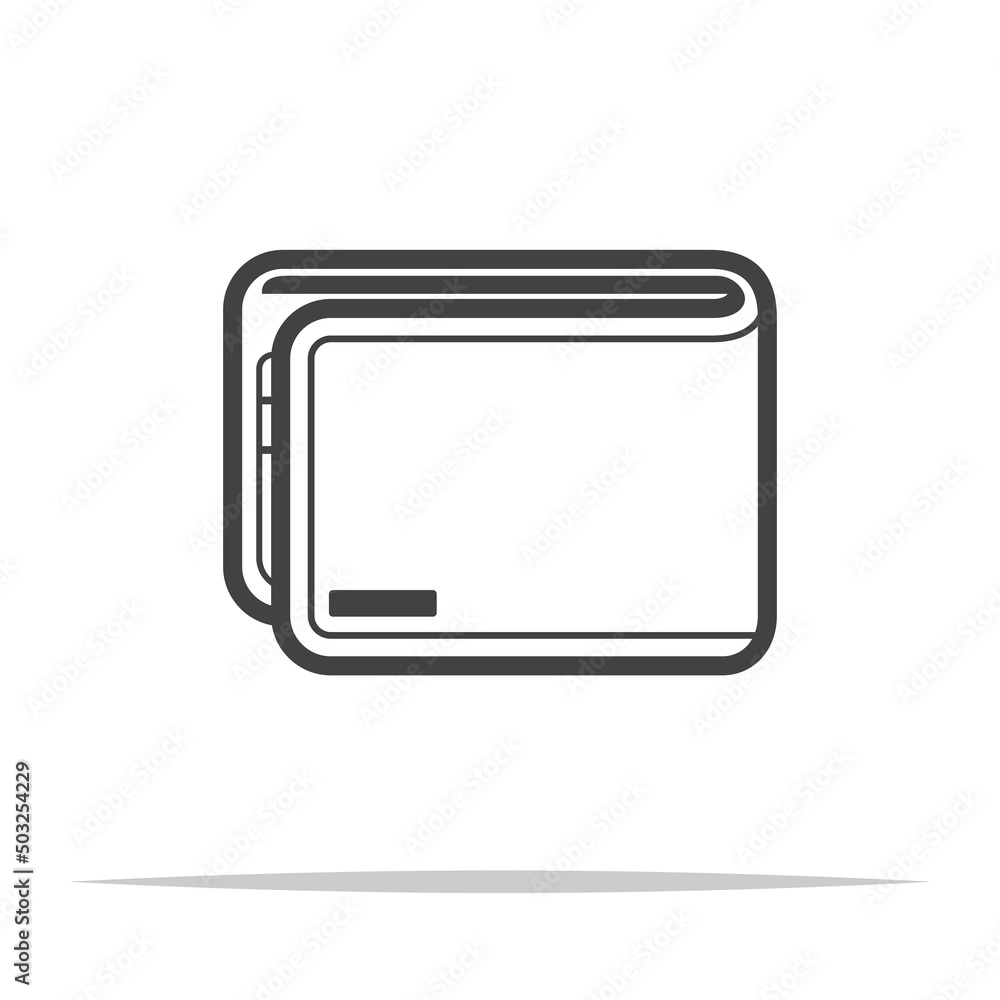 Wall mural Wallet outline icon vector isolated