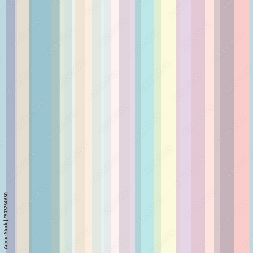 Poster Pastel vertical stripe pattern, abstract geometric vector repeat